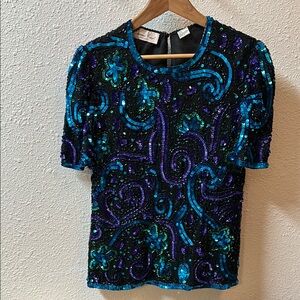 VTG 90’s Laurence Kazar sequenced top